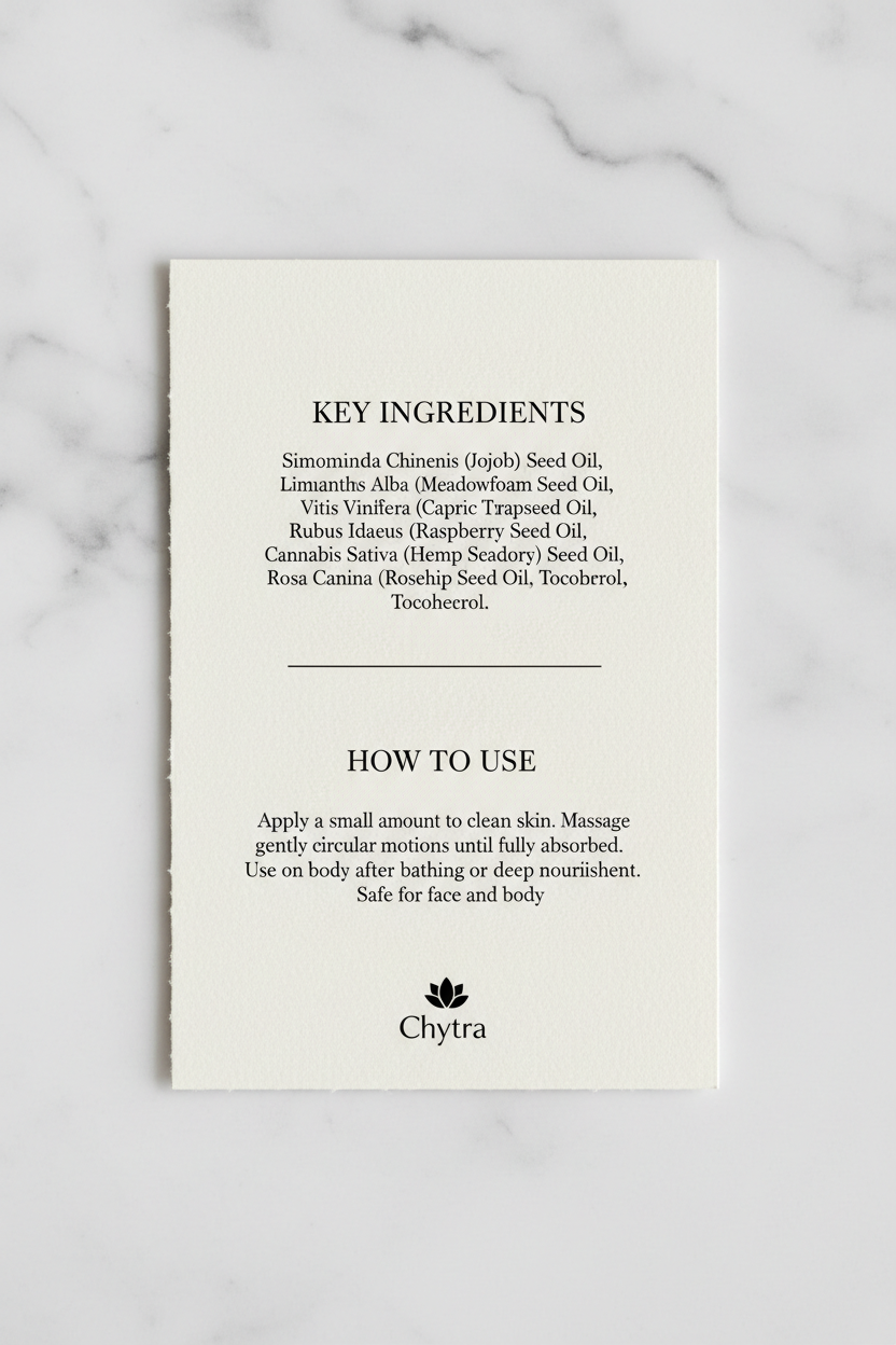 Chytra Body Oil — Ingredients & Instructions