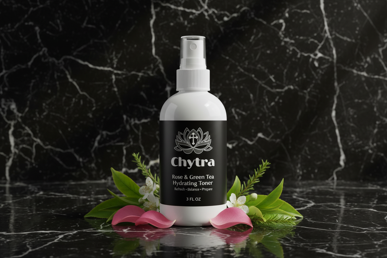 Chytra Rose & Green Tea Hydrating Toner - Black Marble